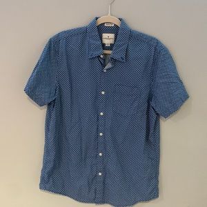 American Eagle large blue t-shirt button-up